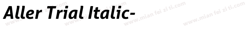 Aller Trial Italic字体转换